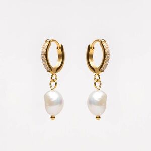 ATOLEA Freshwater Pearl Hoop Earrings